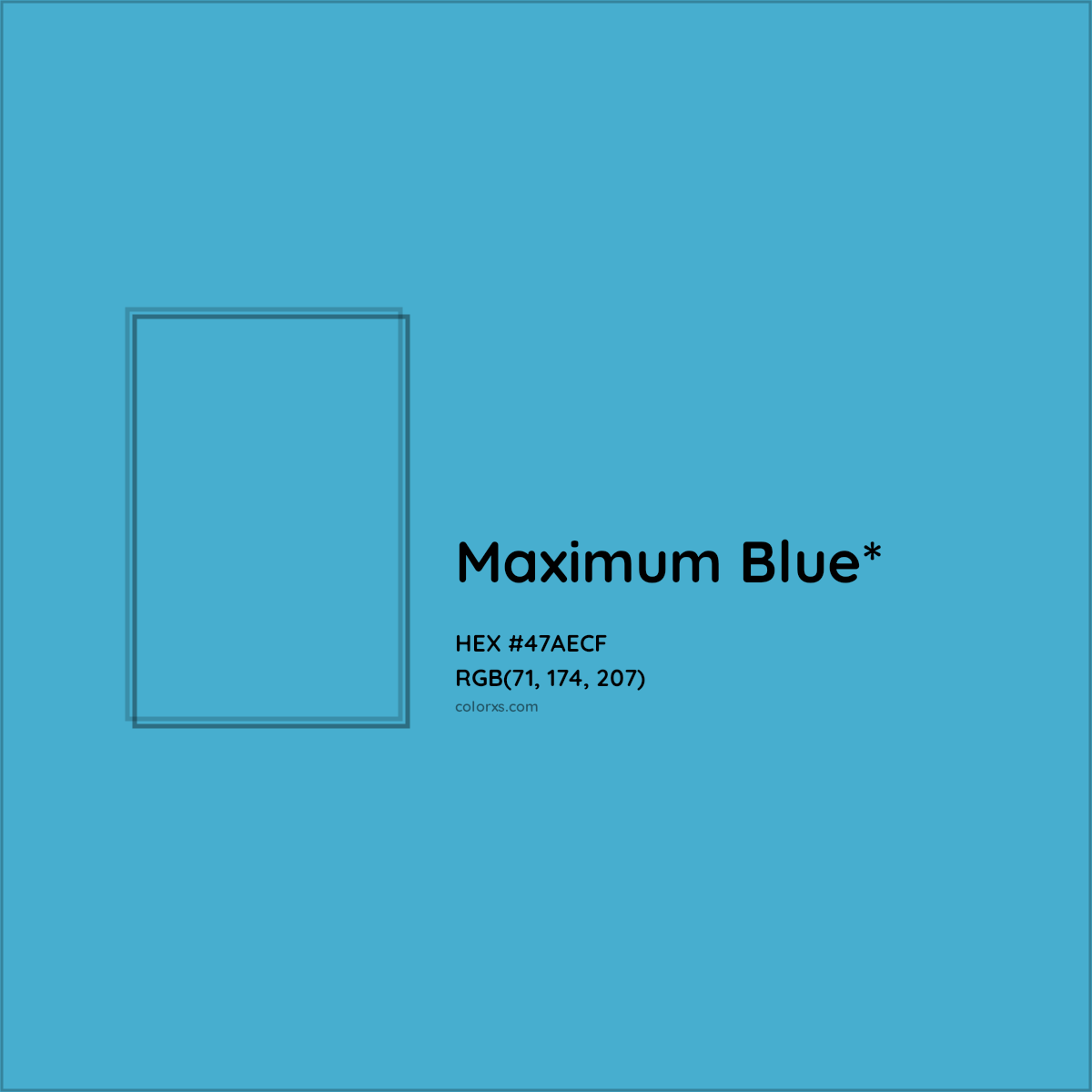 HEX #47AECF Color Name, Color Code, Palettes, Similar Paints, Images