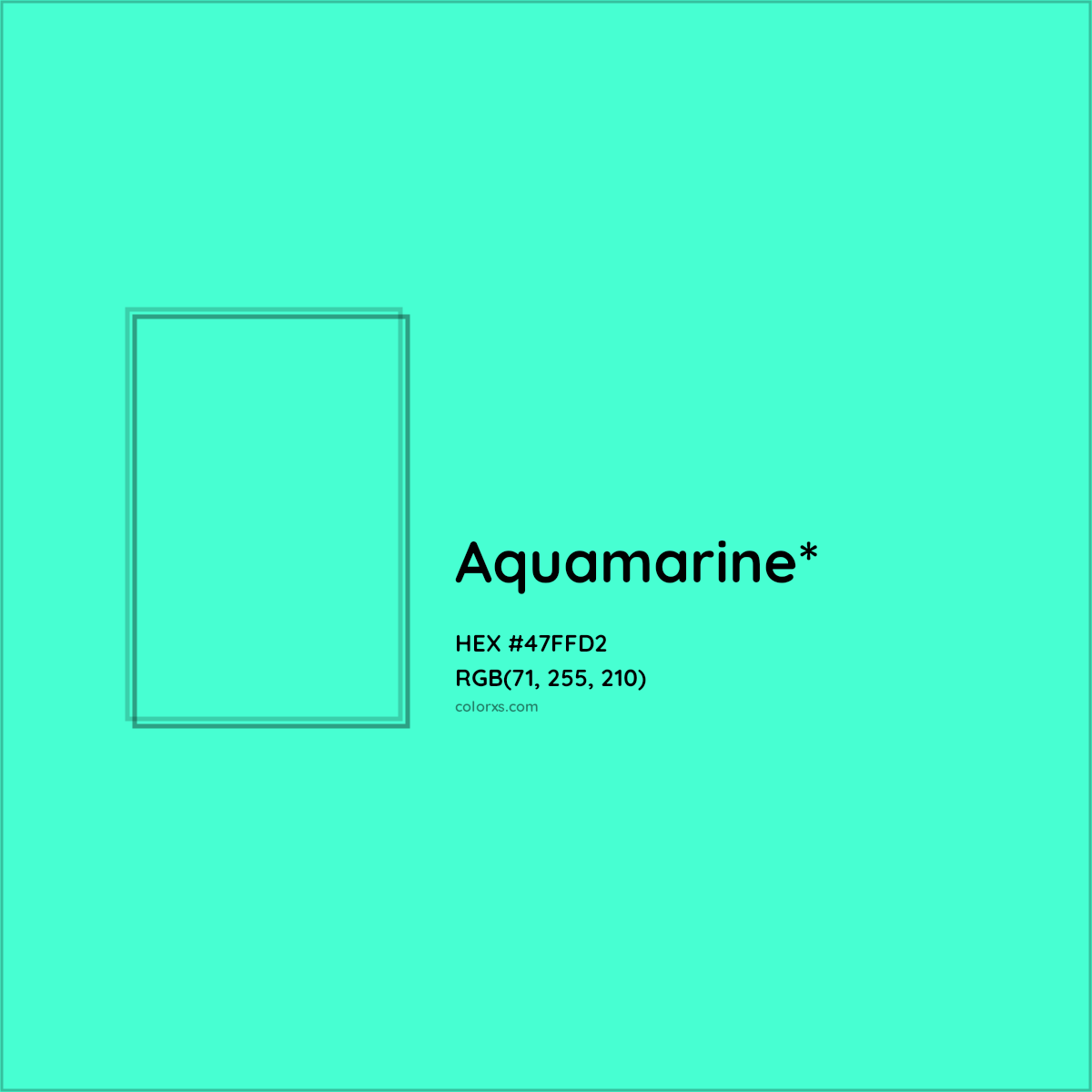 HEX #47FFD2 Color Name, Color Code, Palettes, Similar Paints, Images