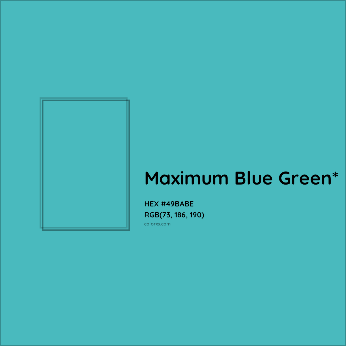 HEX #49BABE Color Name, Color Code, Palettes, Similar Paints, Images