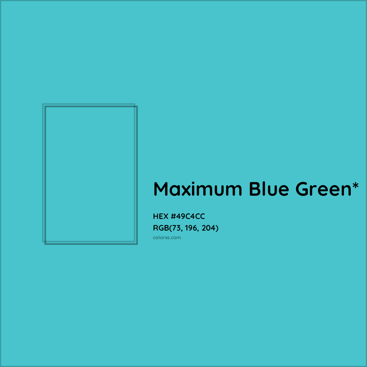 HEX #49C4CC Color Name, Color Code, Palettes, Similar Paints, Images