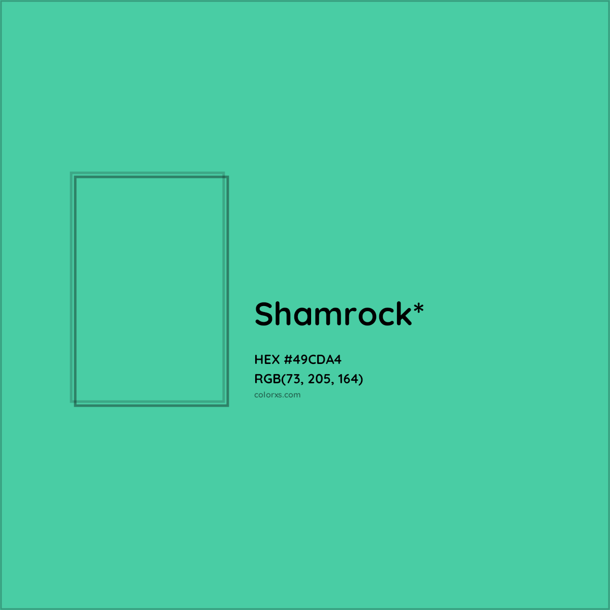 HEX #49CDA4 Color Name, Color Code, Palettes, Similar Paints, Images