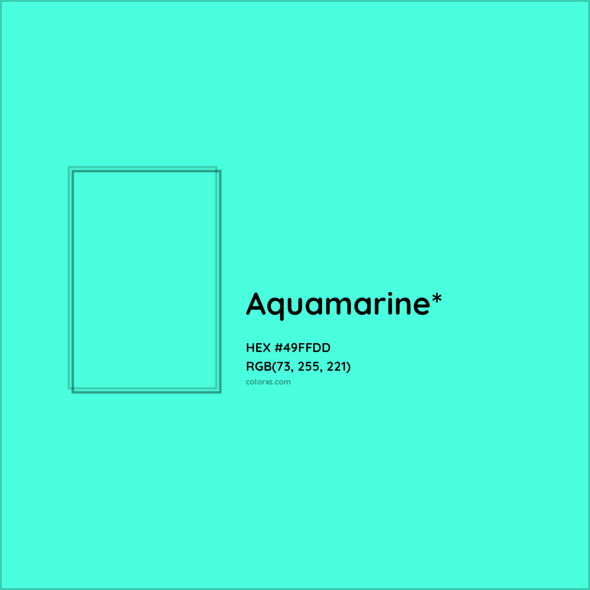 HEX #49FFDD Color Name, Color Code, Palettes, Similar Paints, Images