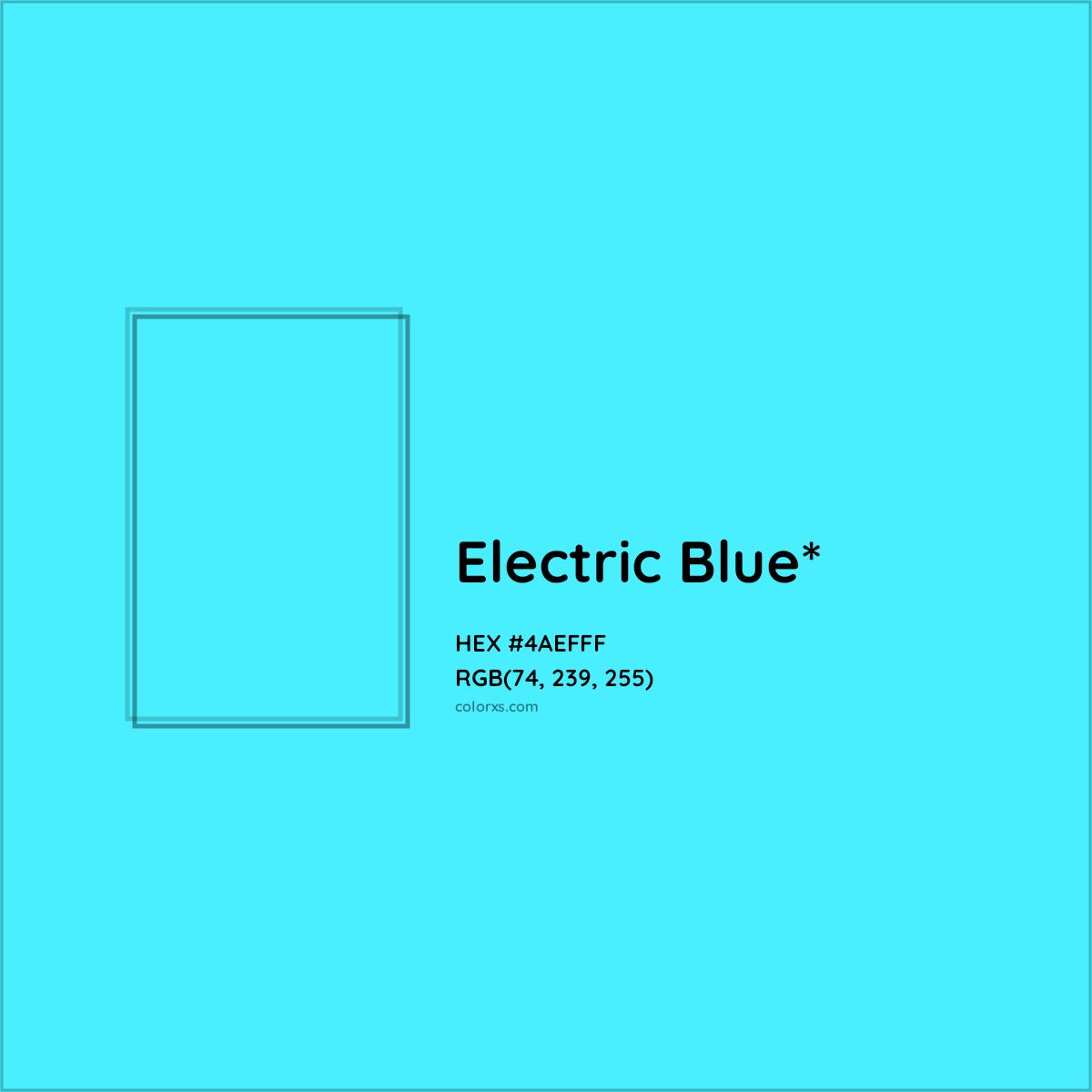 HEX #4AEFFF Color Name, Color Code, Palettes, Similar Paints, Images