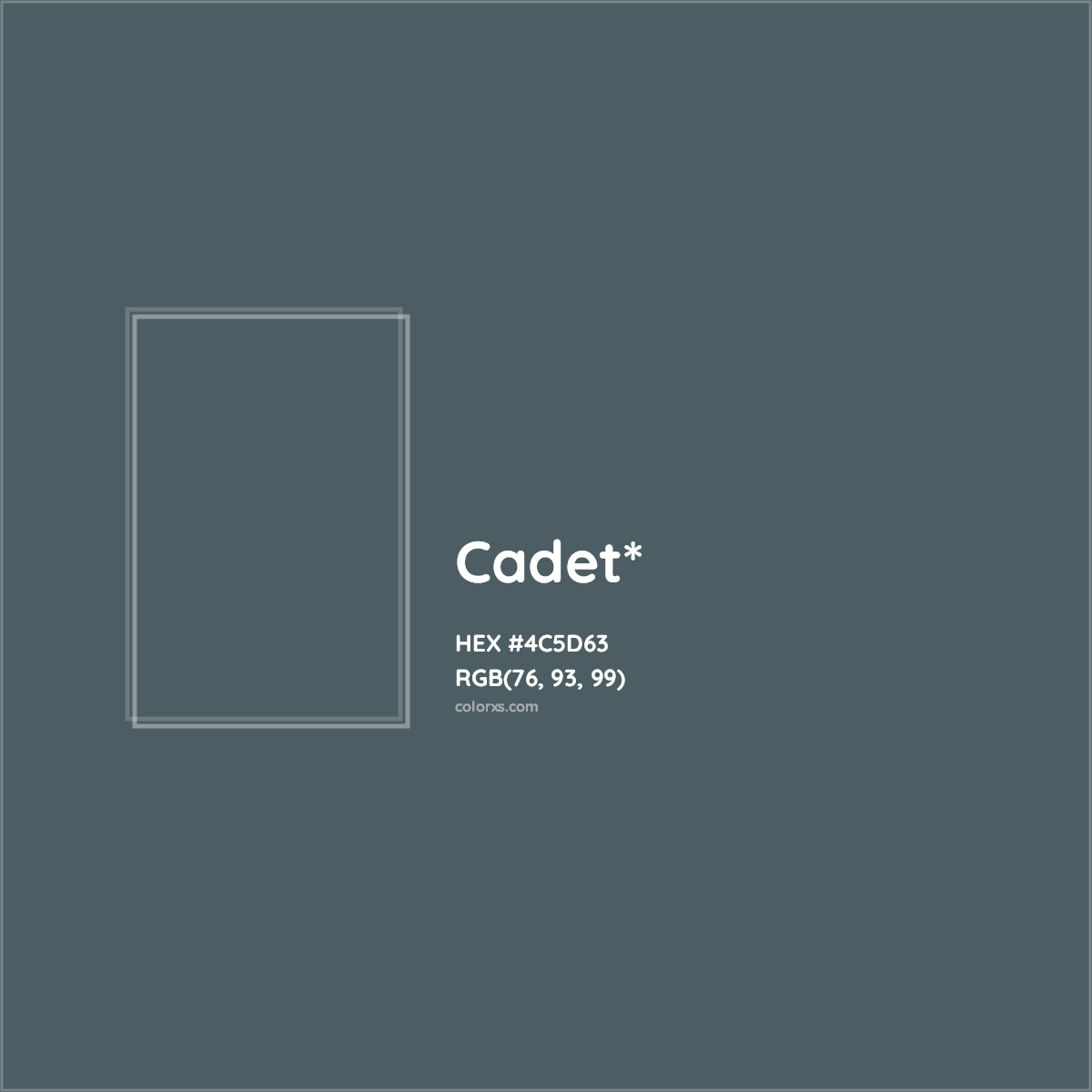 HEX #4C5D63 Color Name, Color Code, Palettes, Similar Paints, Images