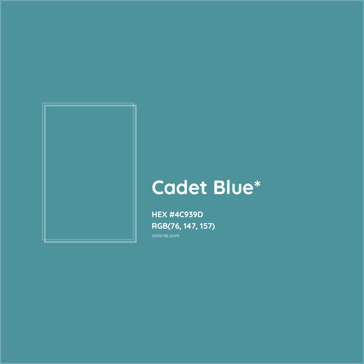 HEX #4C939D Color Name, Color Code, Palettes, Similar Paints, Images