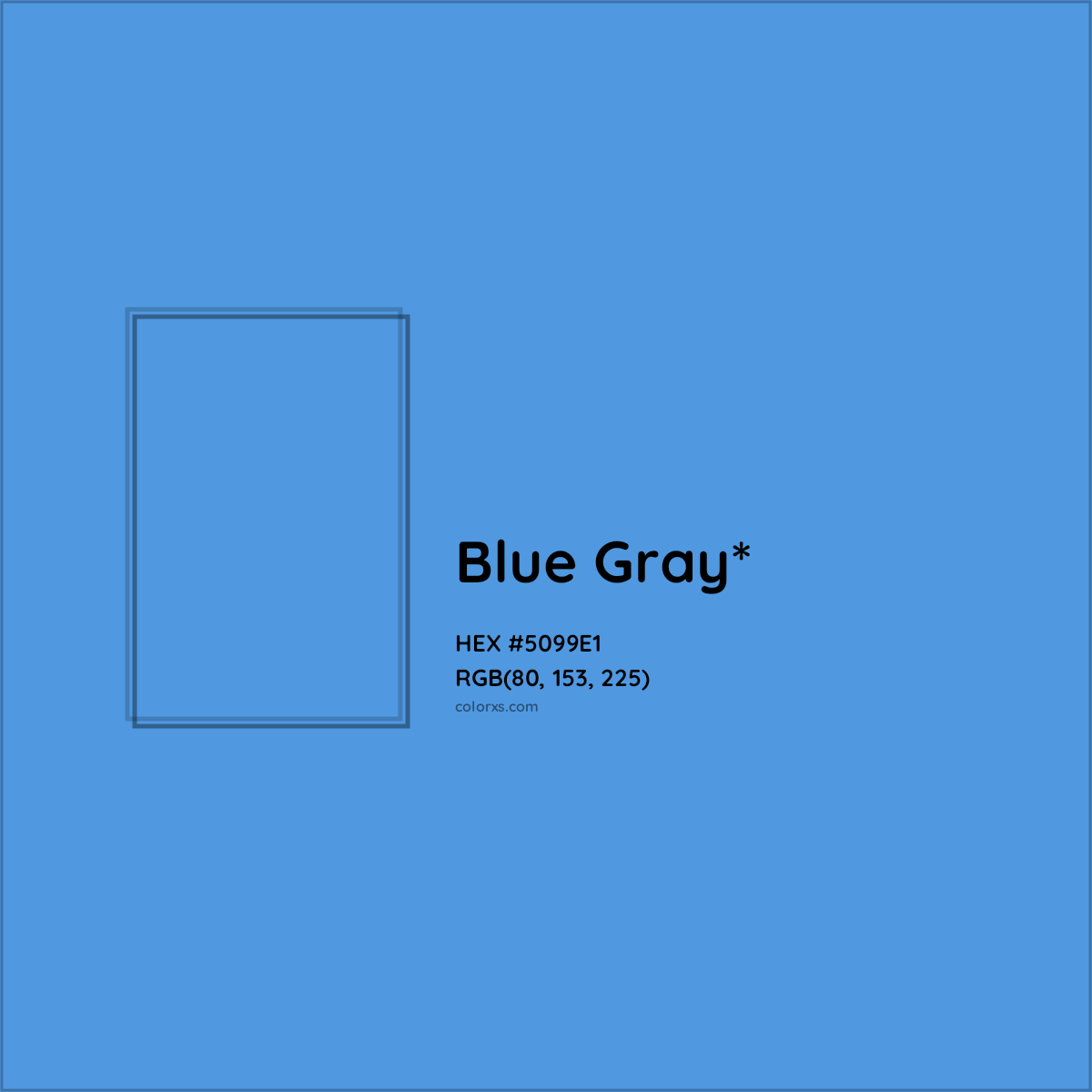 HEX #5099E1 Color Name, Color Code, Palettes, Similar Paints, Images