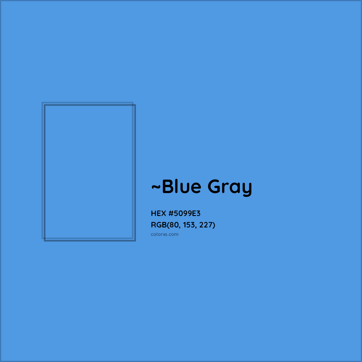 HEX #5099E3 Color Name, Color Code, Palettes, Similar Paints, Images