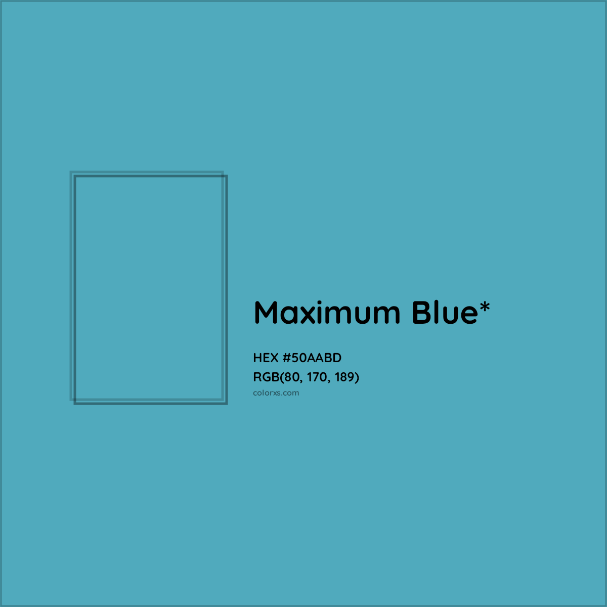 HEX #50AABD Color Name, Color Code, Palettes, Similar Paints, Images