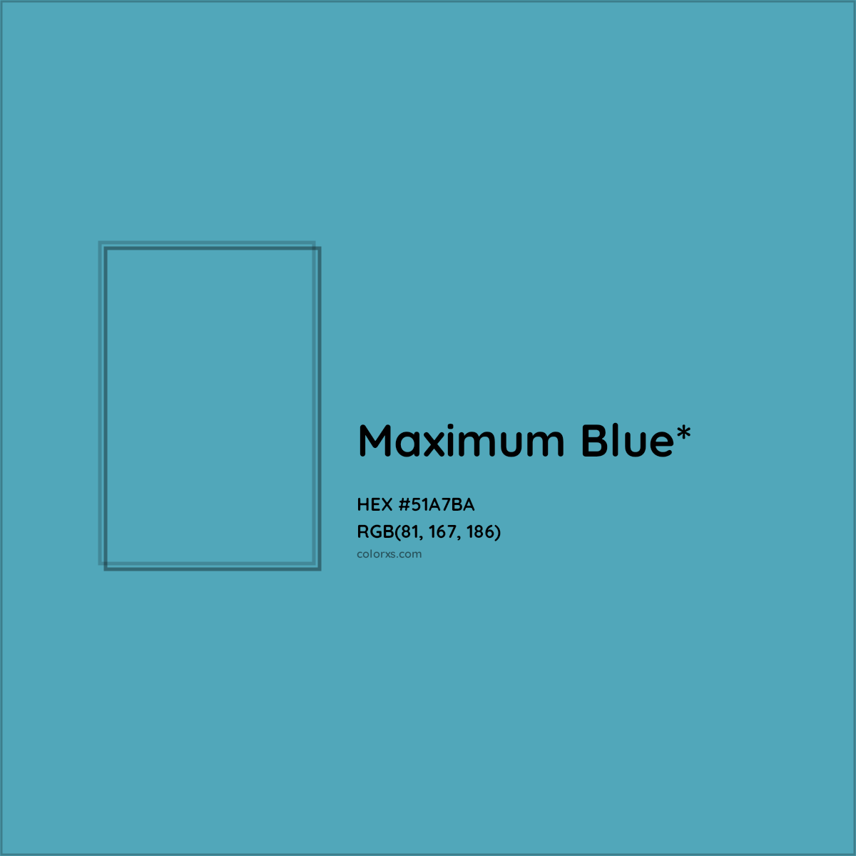 HEX #51A7BA Color Name, Color Code, Palettes, Similar Paints, Images