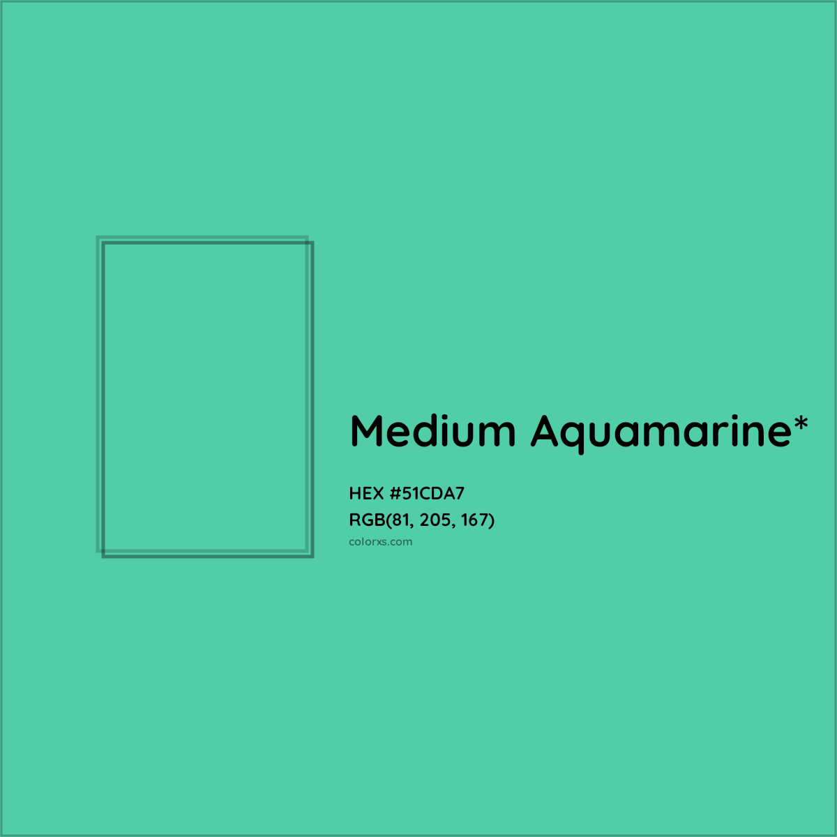 HEX #51CDA7 Color Name, Color Code, Palettes, Similar Paints, Images