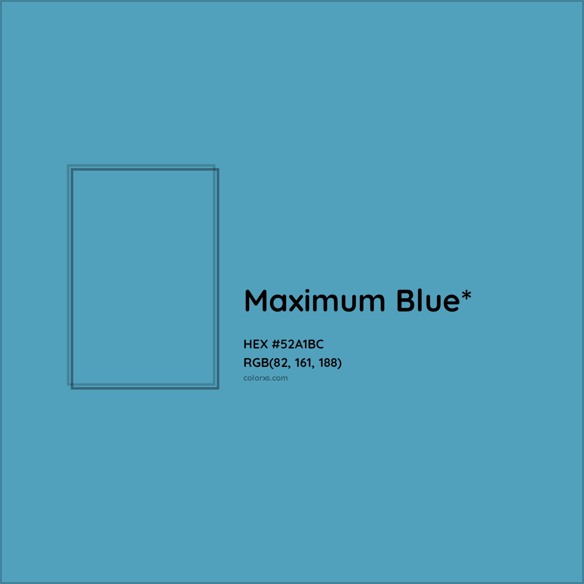 HEX #52A1BC Color Name, Color Code, Palettes, Similar Paints, Images