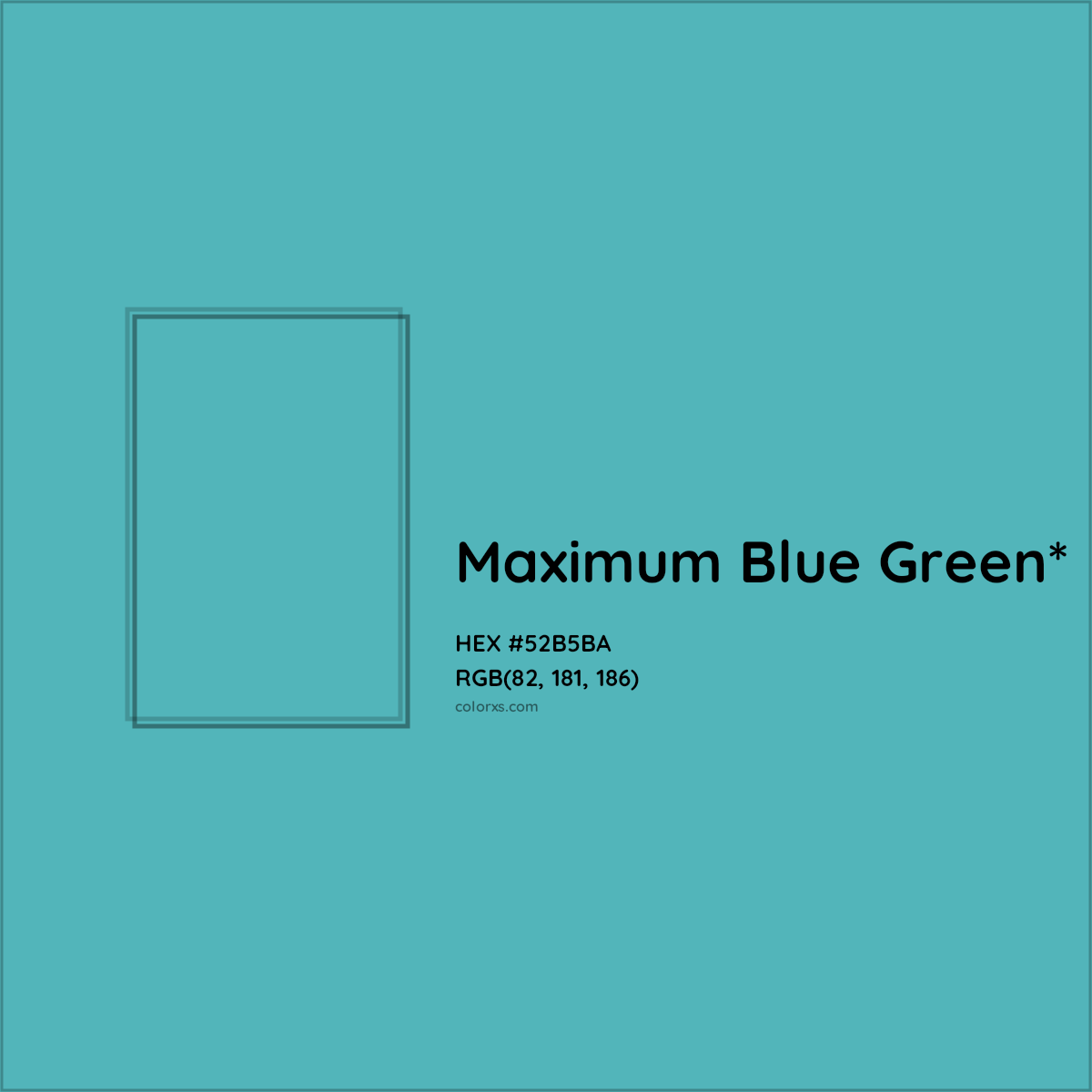 HEX #52B5BA Color Name, Color Code, Palettes, Similar Paints, Images