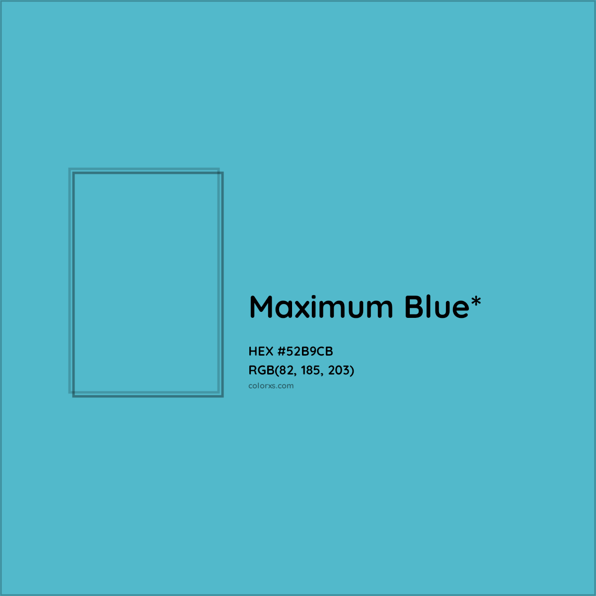 HEX #52B9CB Color Name, Color Code, Palettes, Similar Paints, Images