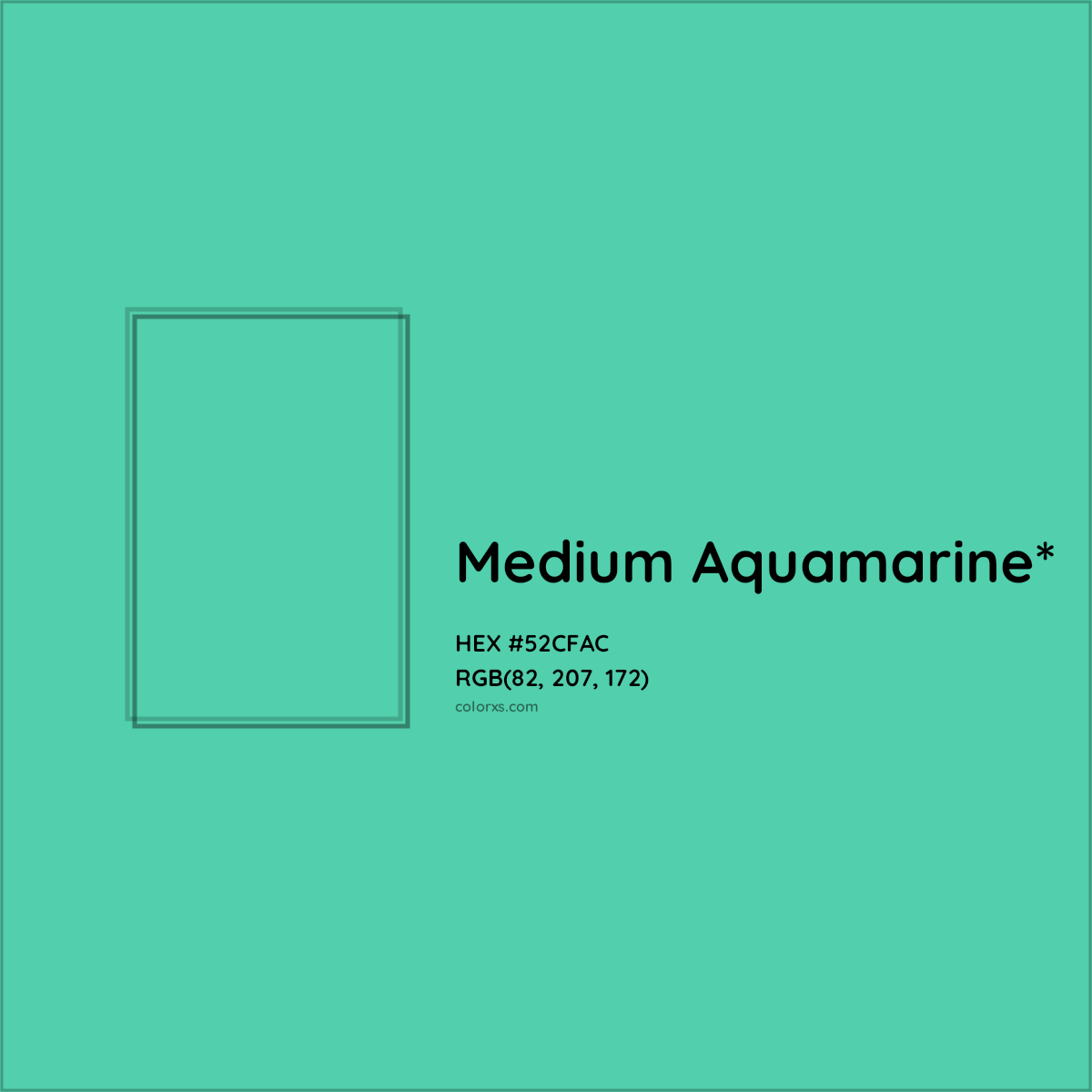 HEX #52CFAC Color Name, Color Code, Palettes, Similar Paints, Images