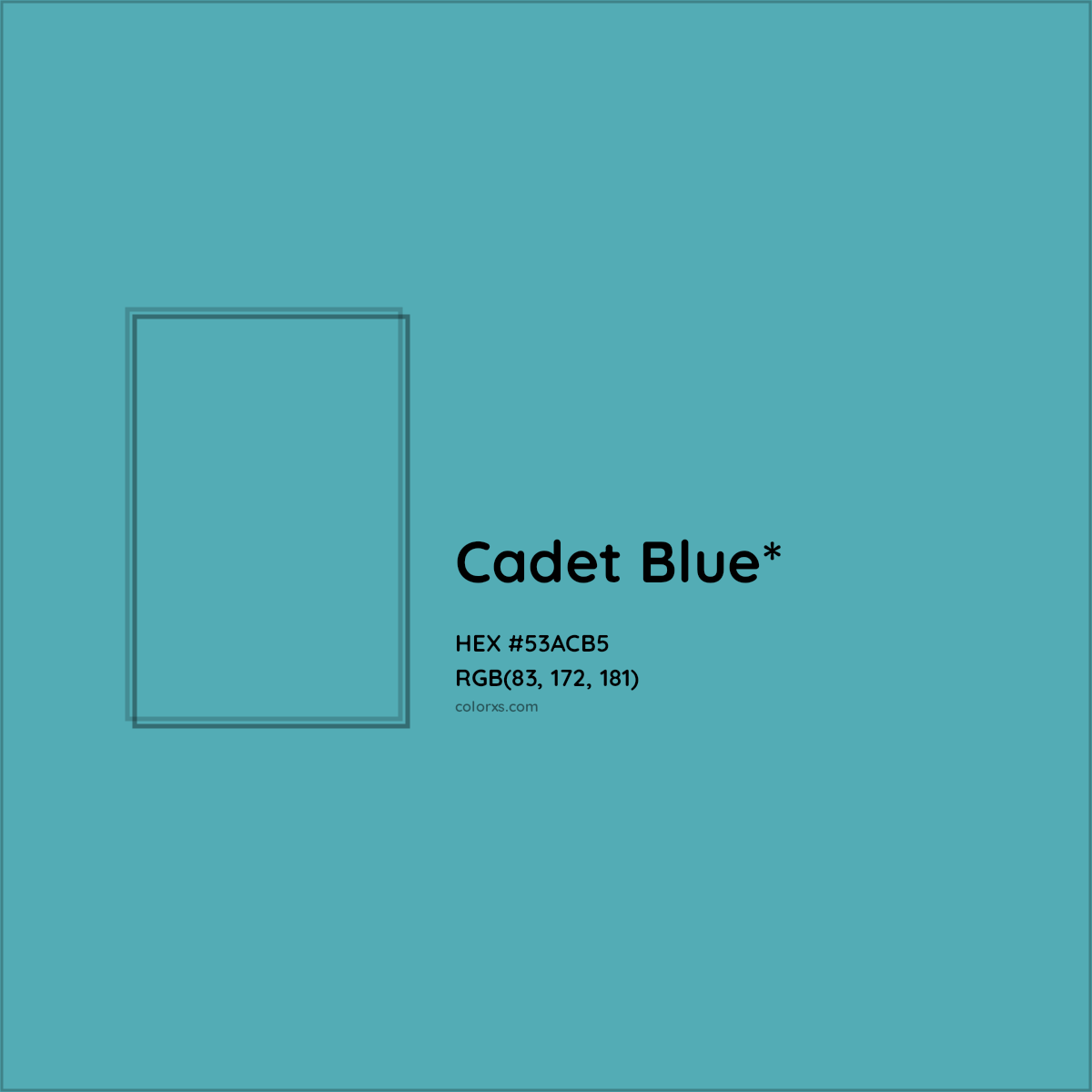 HEX #53ACB5 Color Name, Color Code, Palettes, Similar Paints, Images