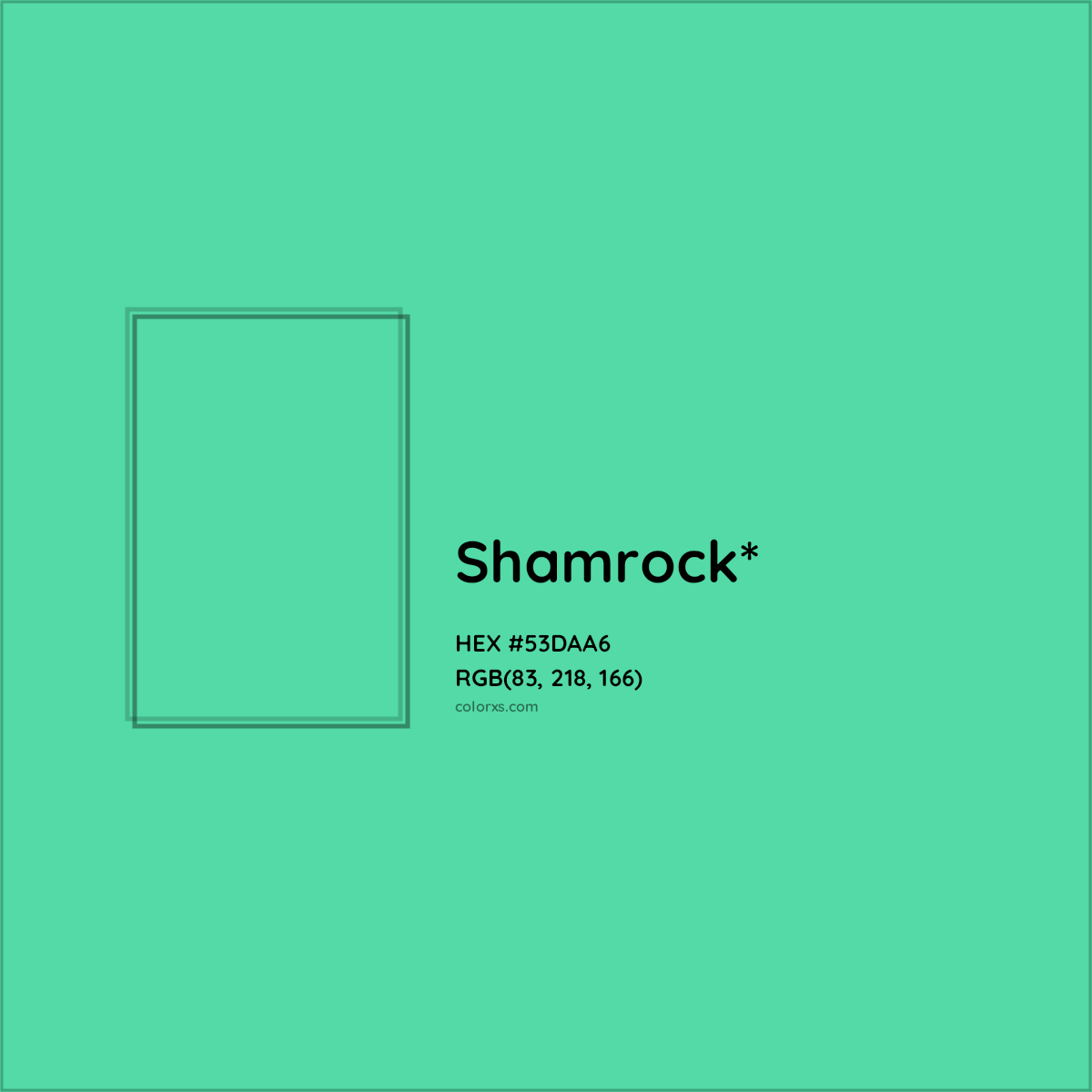 HEX #53DAA6 Color Name, Color Code, Palettes, Similar Paints, Images