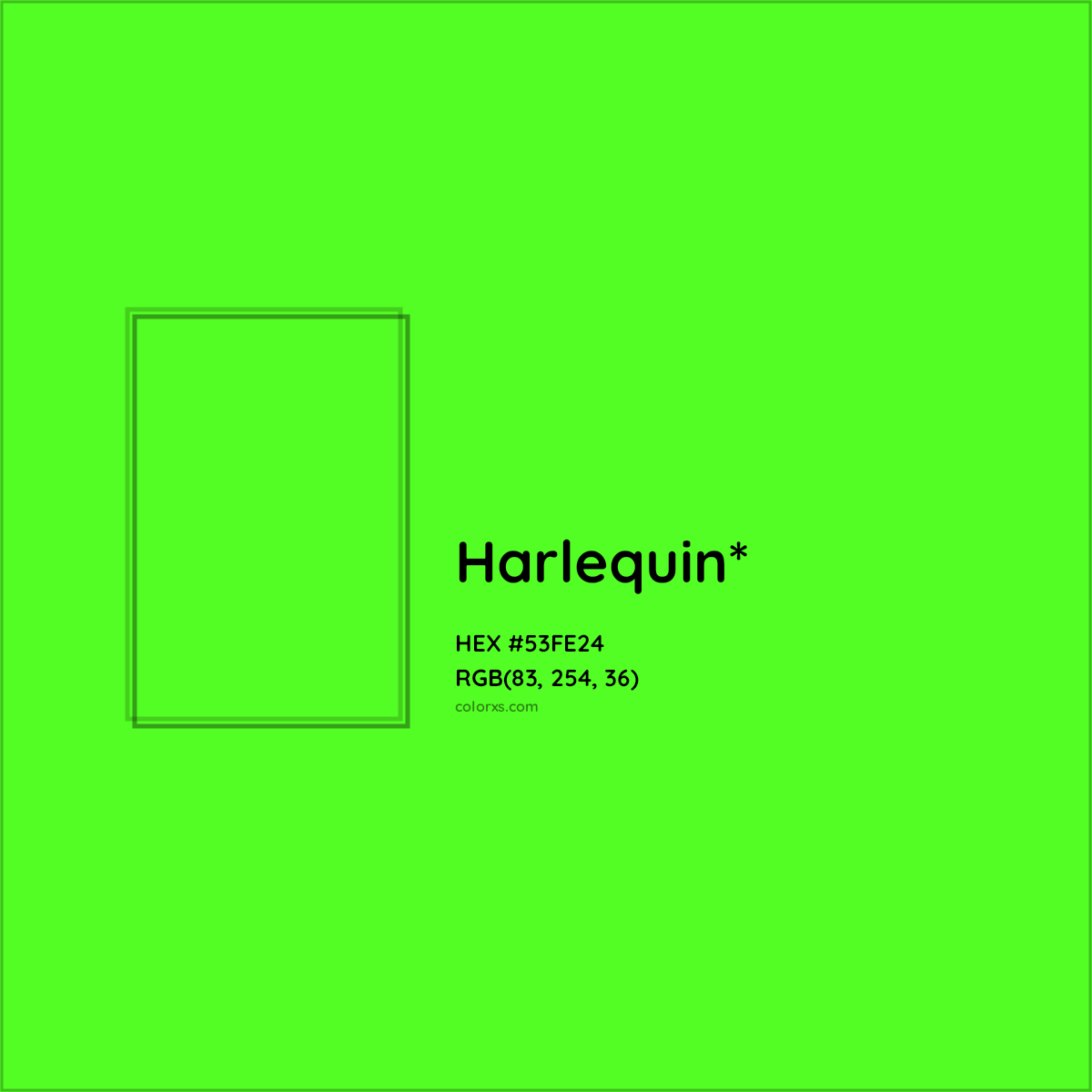 HEX #53FE24 Color Name, Color Code, Palettes, Similar Paints, Images