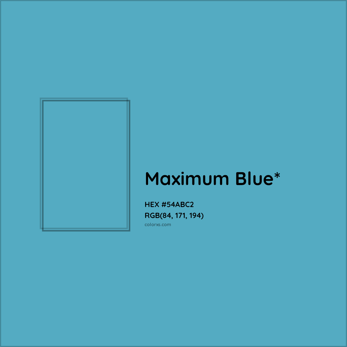 HEX #54ABC2 Color Name, Color Code, Palettes, Similar Paints, Images