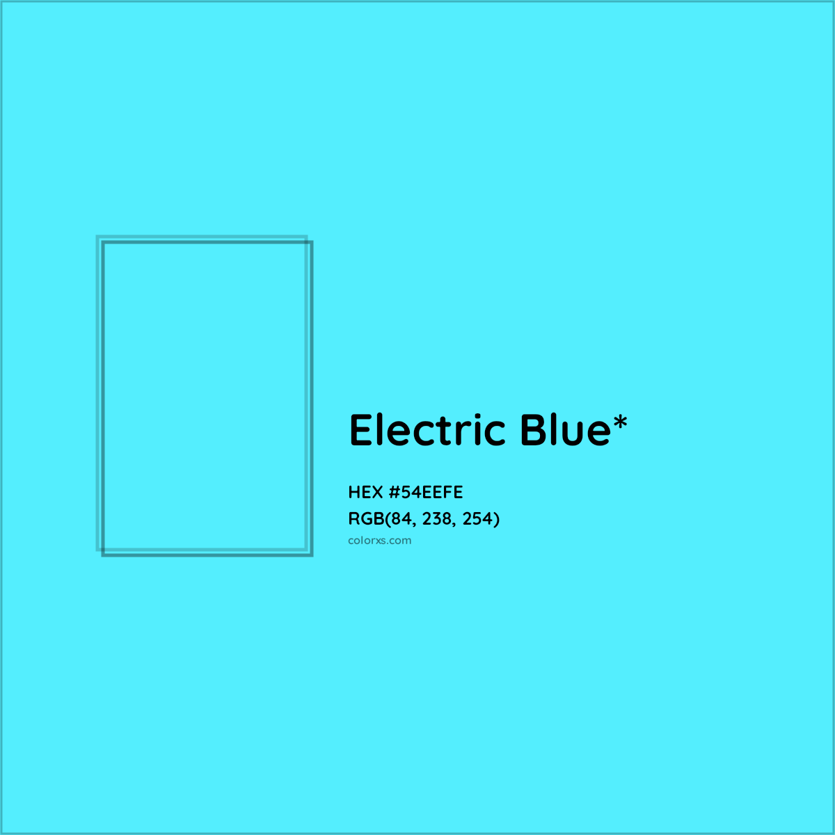 HEX #54EEFE Color Name, Color Code, Palettes, Similar Paints, Images