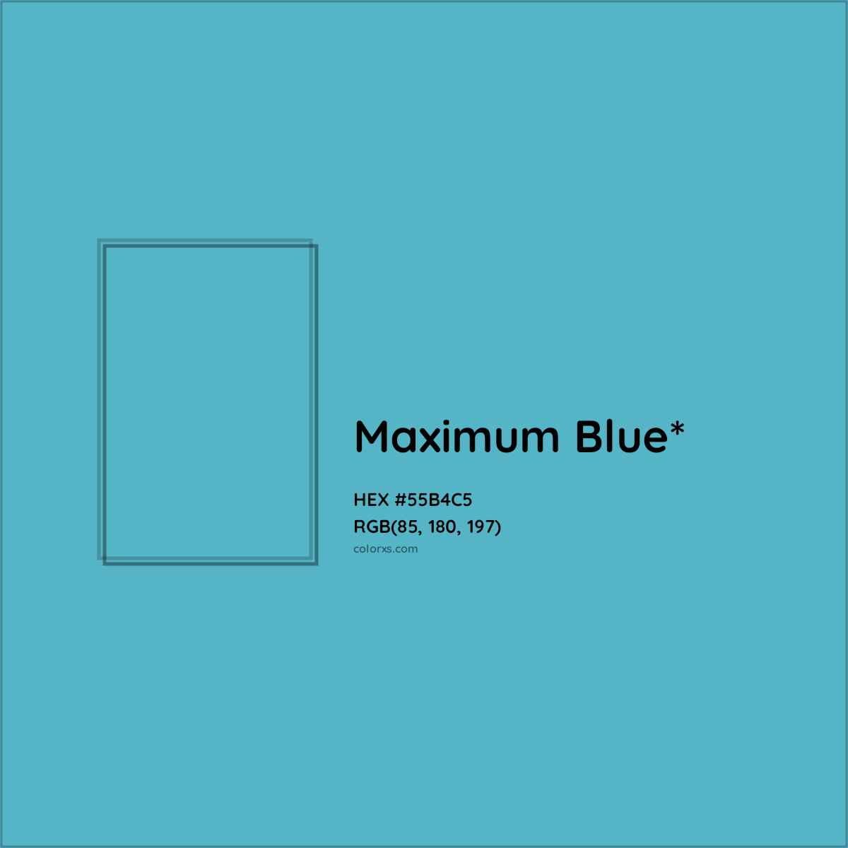 HEX #55B4C5 Color Name, Color Code, Palettes, Similar Paints, Images