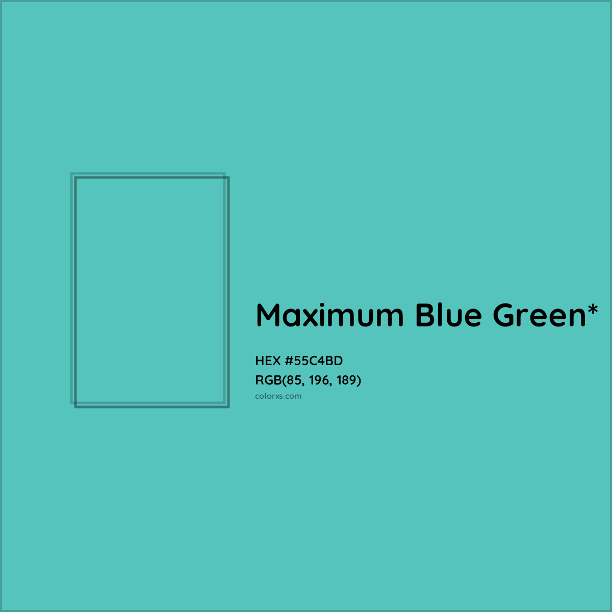 HEX #55C4BD Color Name, Color Code, Palettes, Similar Paints, Images