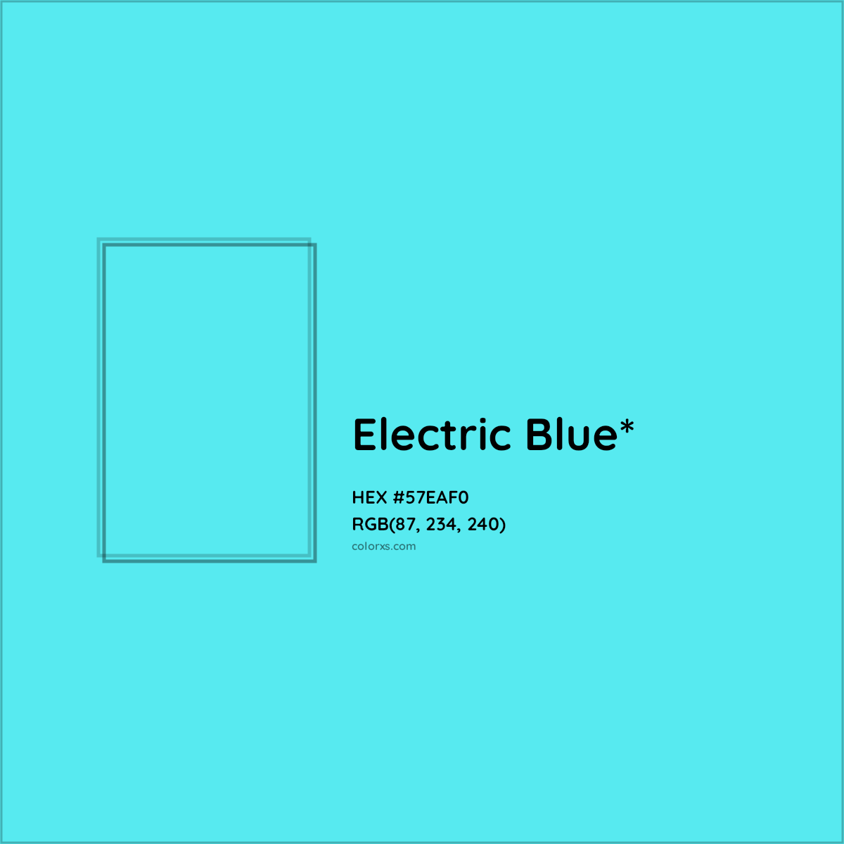 HEX #57EAF0 Color Name, Color Code, Palettes, Similar Paints, Images