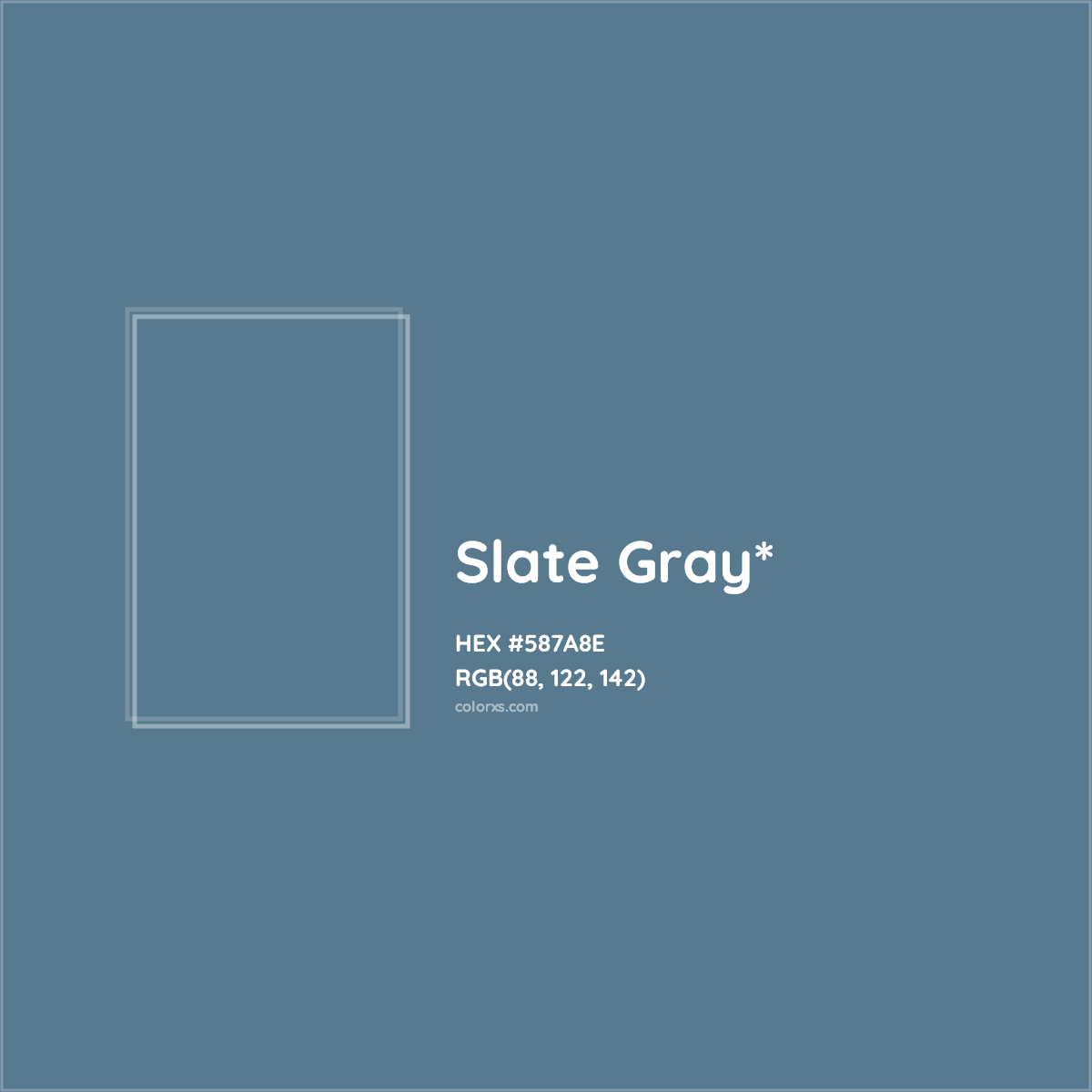 HEX #587A8E Color Name, Color Code, Palettes, Similar Paints, Images