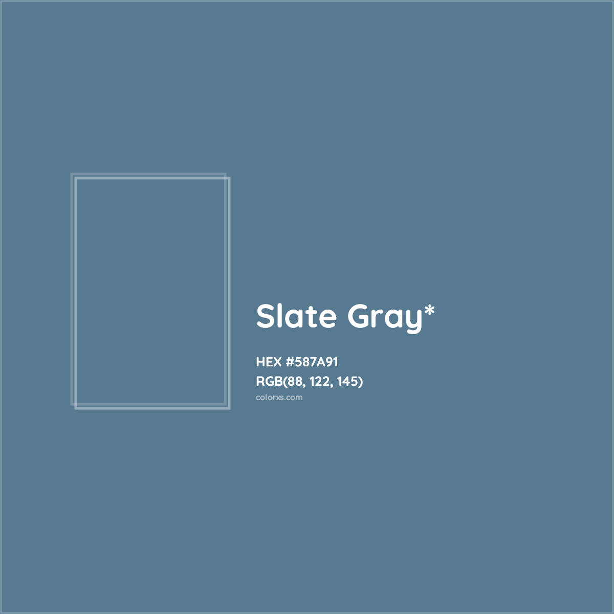 HEX #587A91 Color Name, Color Code, Palettes, Similar Paints, Images