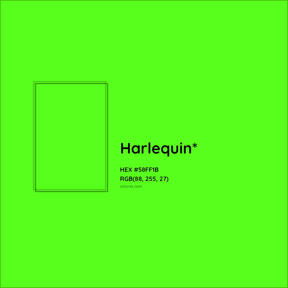 HEX #58FF1B Color Name, Color Code, Palettes, Similar Paints, Images