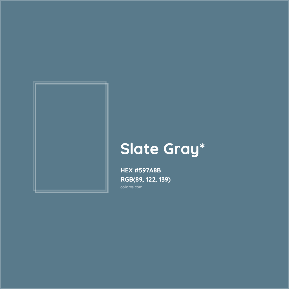 HEX #597A8B Color Name, Color Code, Palettes, Similar Paints, Images