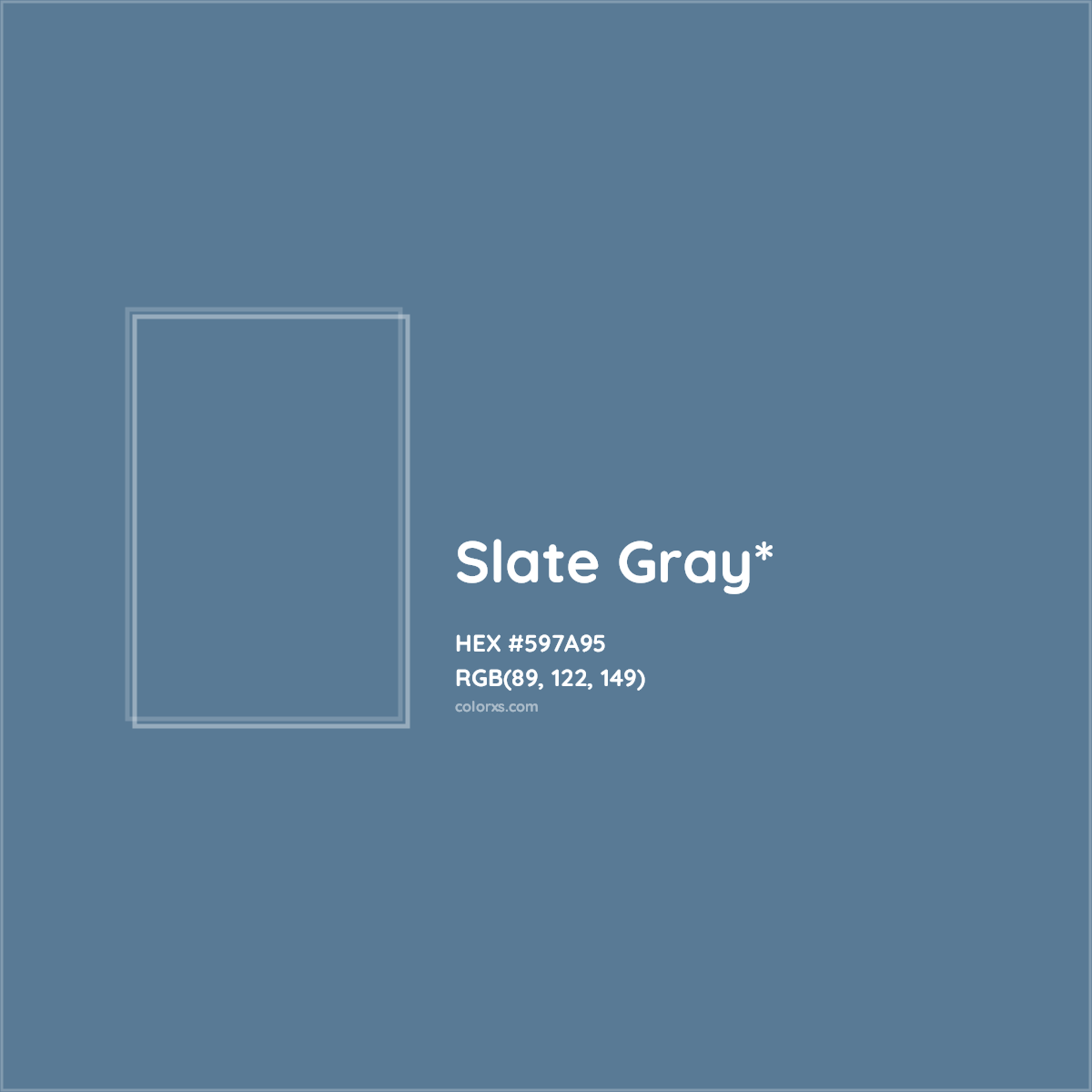 HEX #597A95 Color Name, Color Code, Palettes, Similar Paints, Images