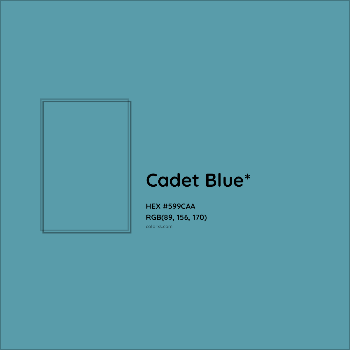 HEX #599CAA Color Name, Color Code, Palettes, Similar Paints, Images