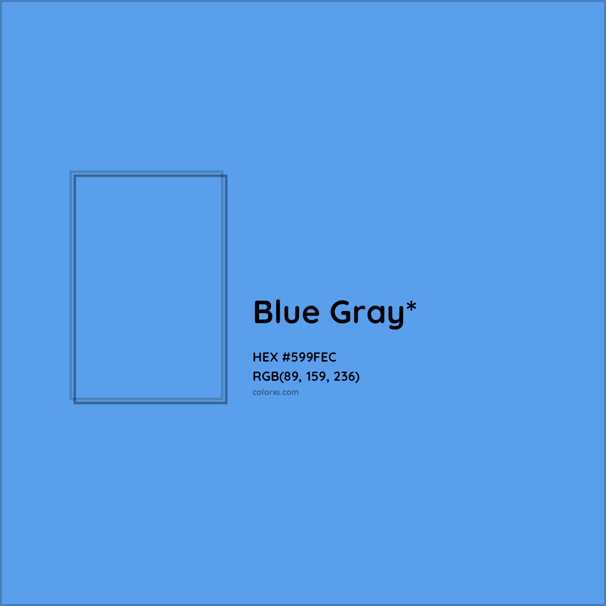 HEX #599FEC Color Name, Color Code, Palettes, Similar Paints, Images