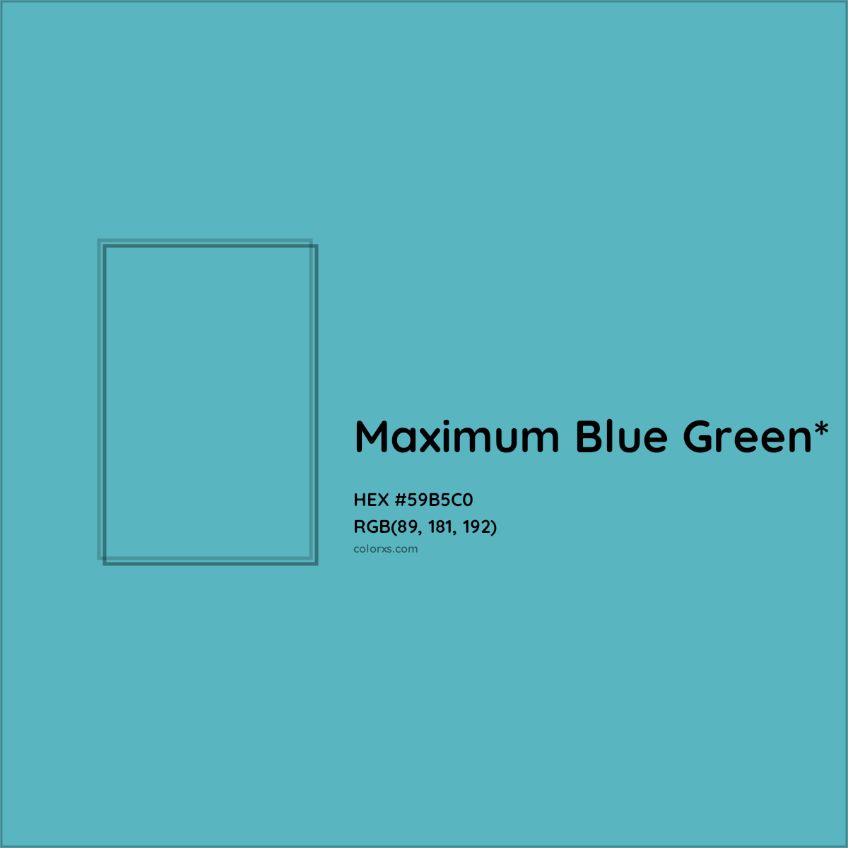 HEX #59B5C0 Color Name, Color Code, Palettes, Similar Paints, Images