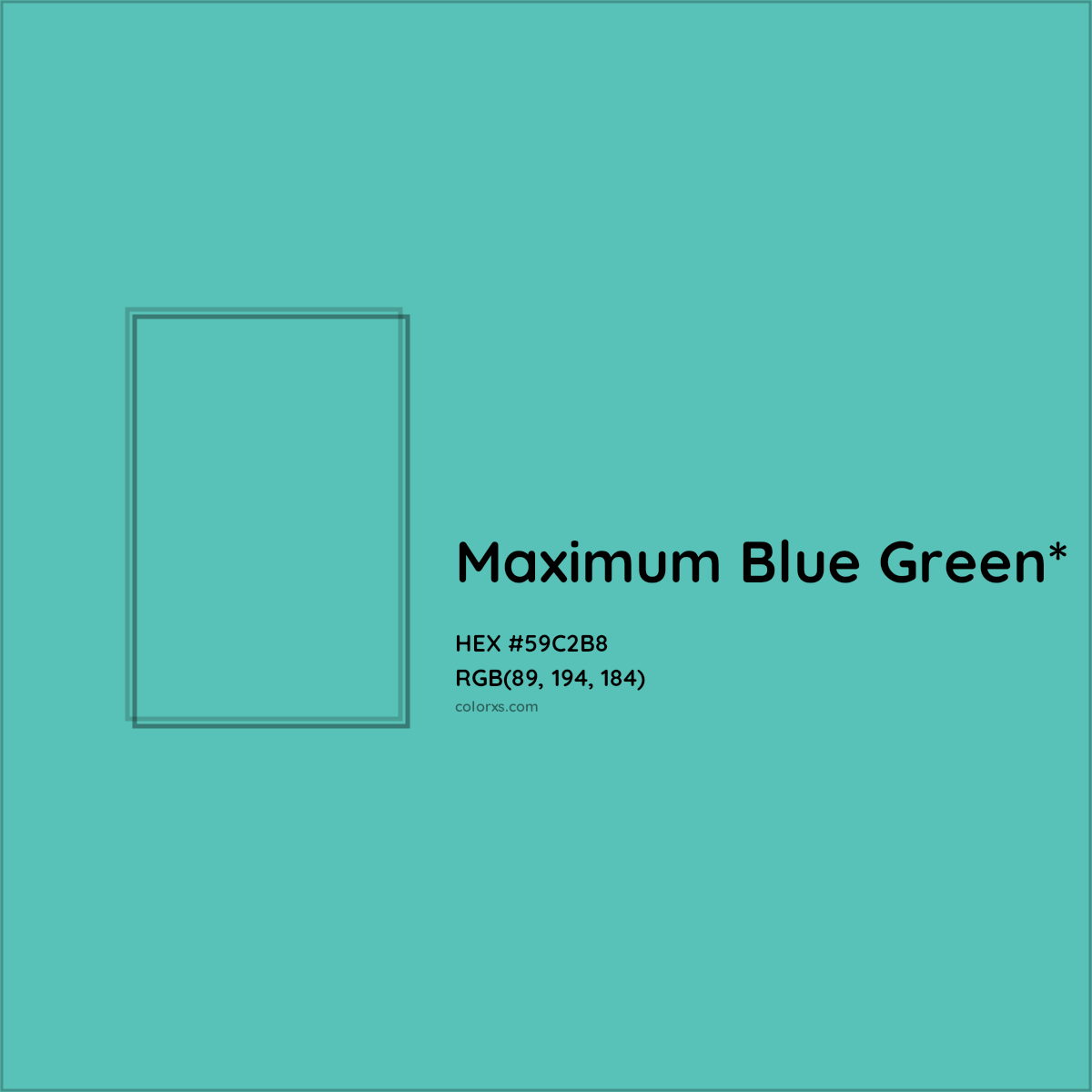 HEX #59C2B8 Color Name, Color Code, Palettes, Similar Paints, Images