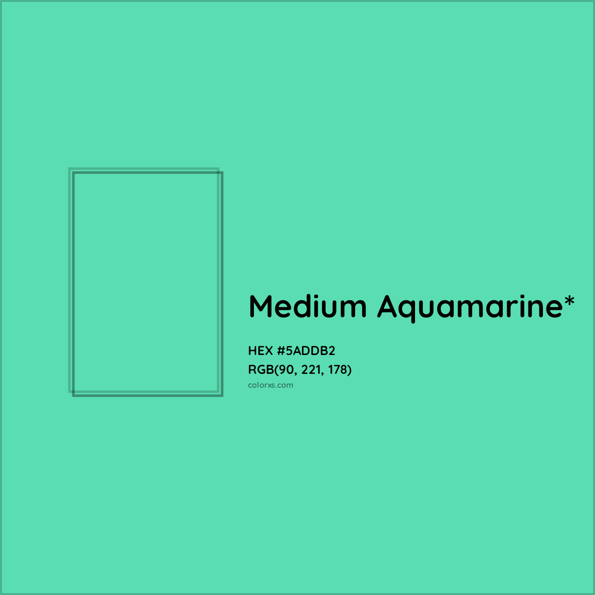 HEX #5ADDB2 Color Name, Color Code, Palettes, Similar Paints, Images