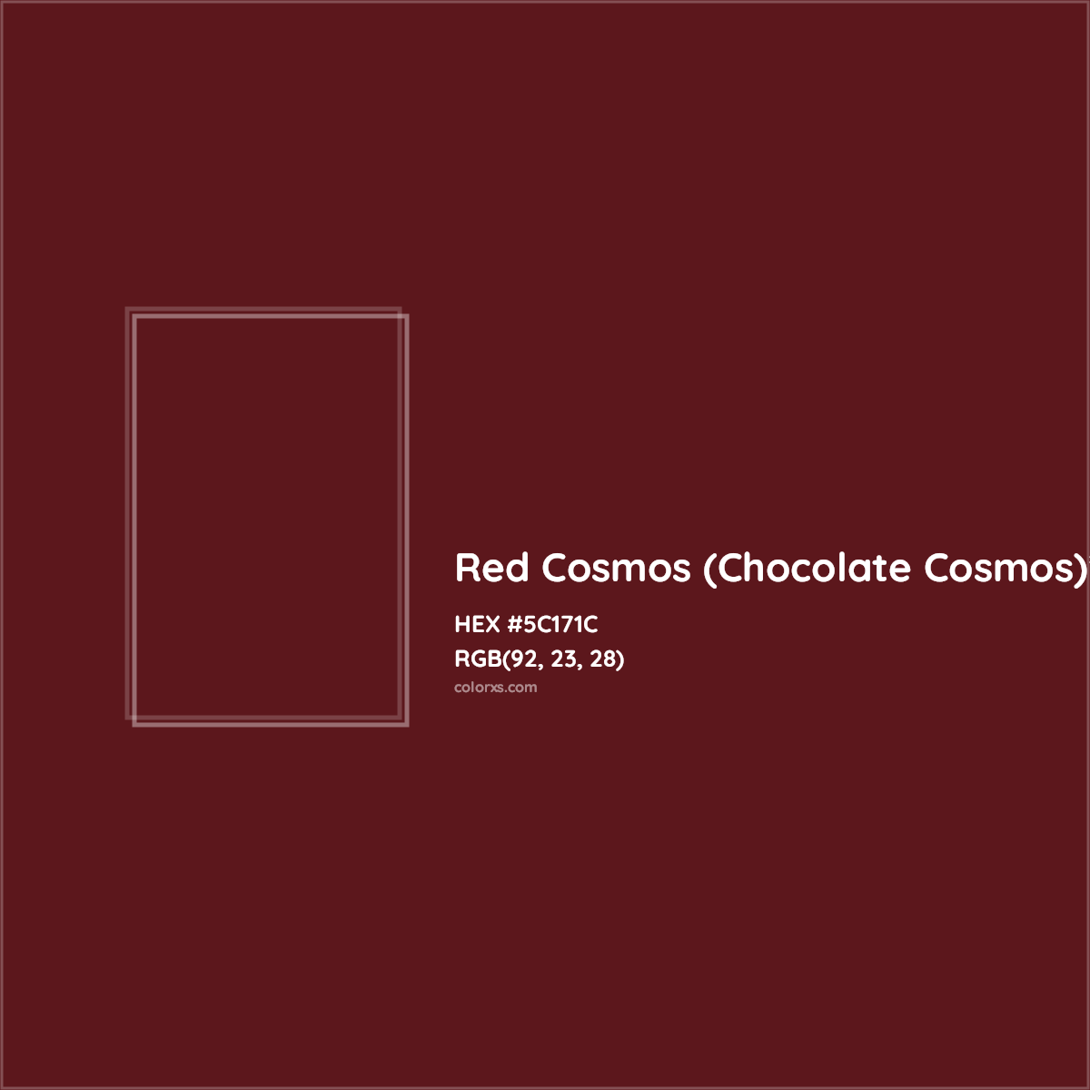 HEX #5C171C Color Name, Color Code, Palettes, Similar Paints, Images