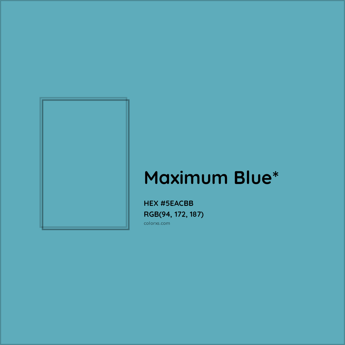 HEX #5EACBB Color Name, Color Code, Palettes, Similar Paints, Images