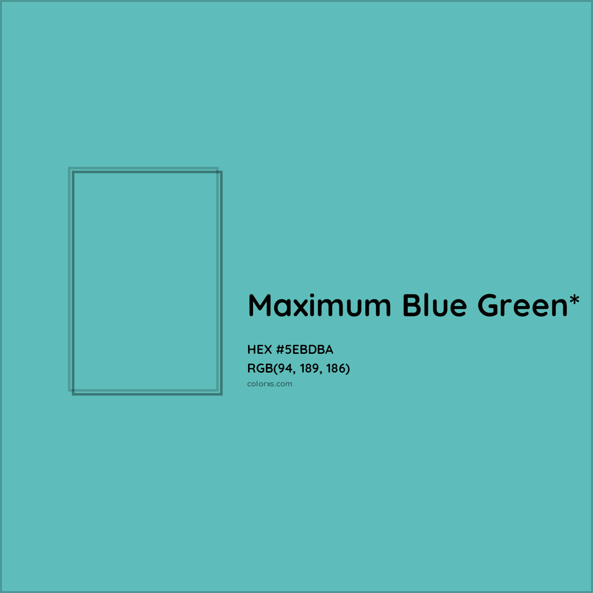 HEX #5EBDBA Color Name, Color Code, Palettes, Similar Paints, Images