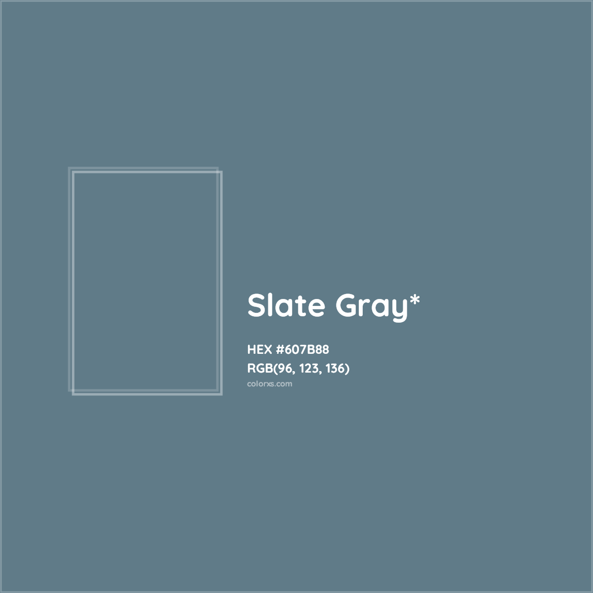 HEX #607B88 Color Name, Color Code, Palettes, Similar Paints, Images