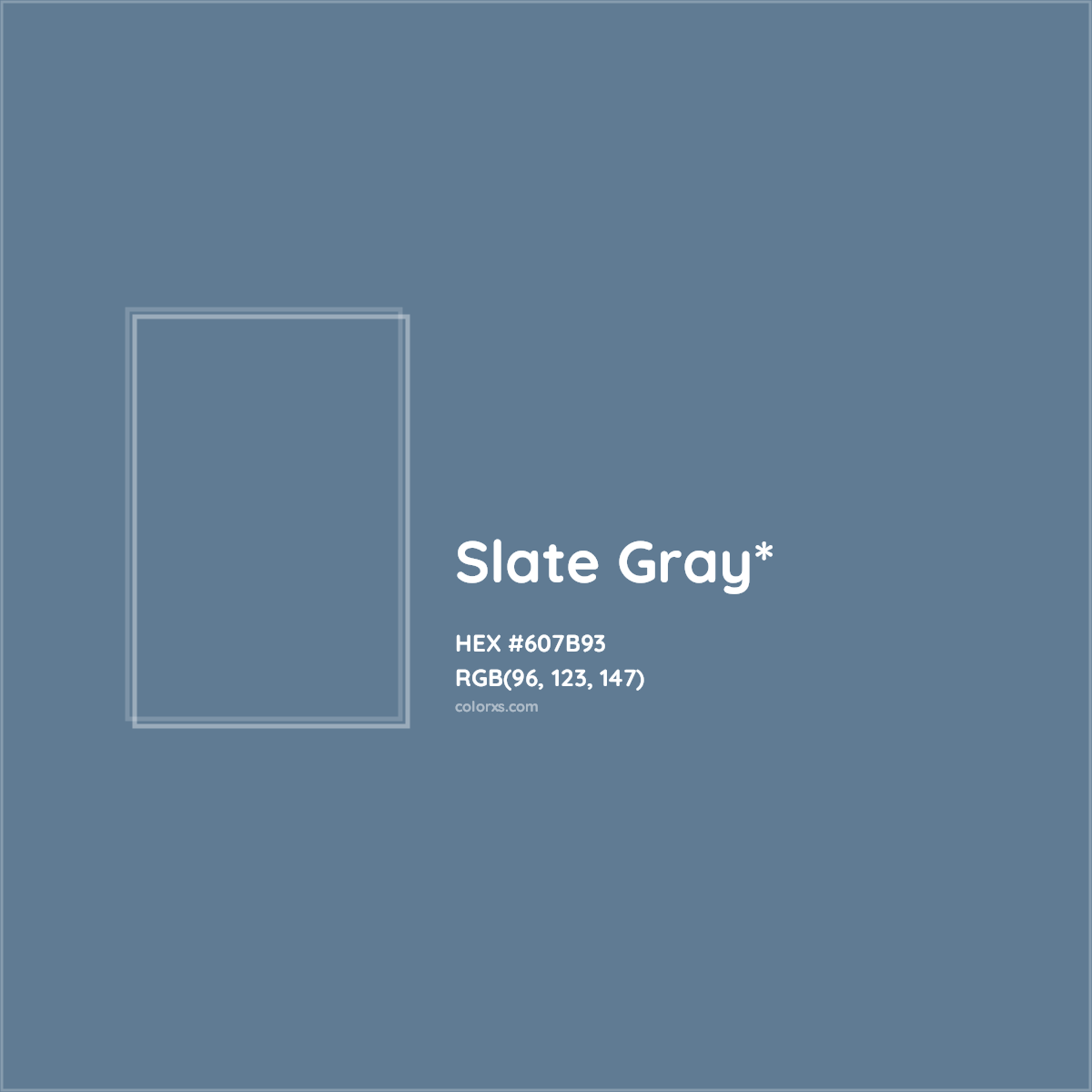 HEX #607B93 Color Name, Color Code, Palettes, Similar Paints, Images