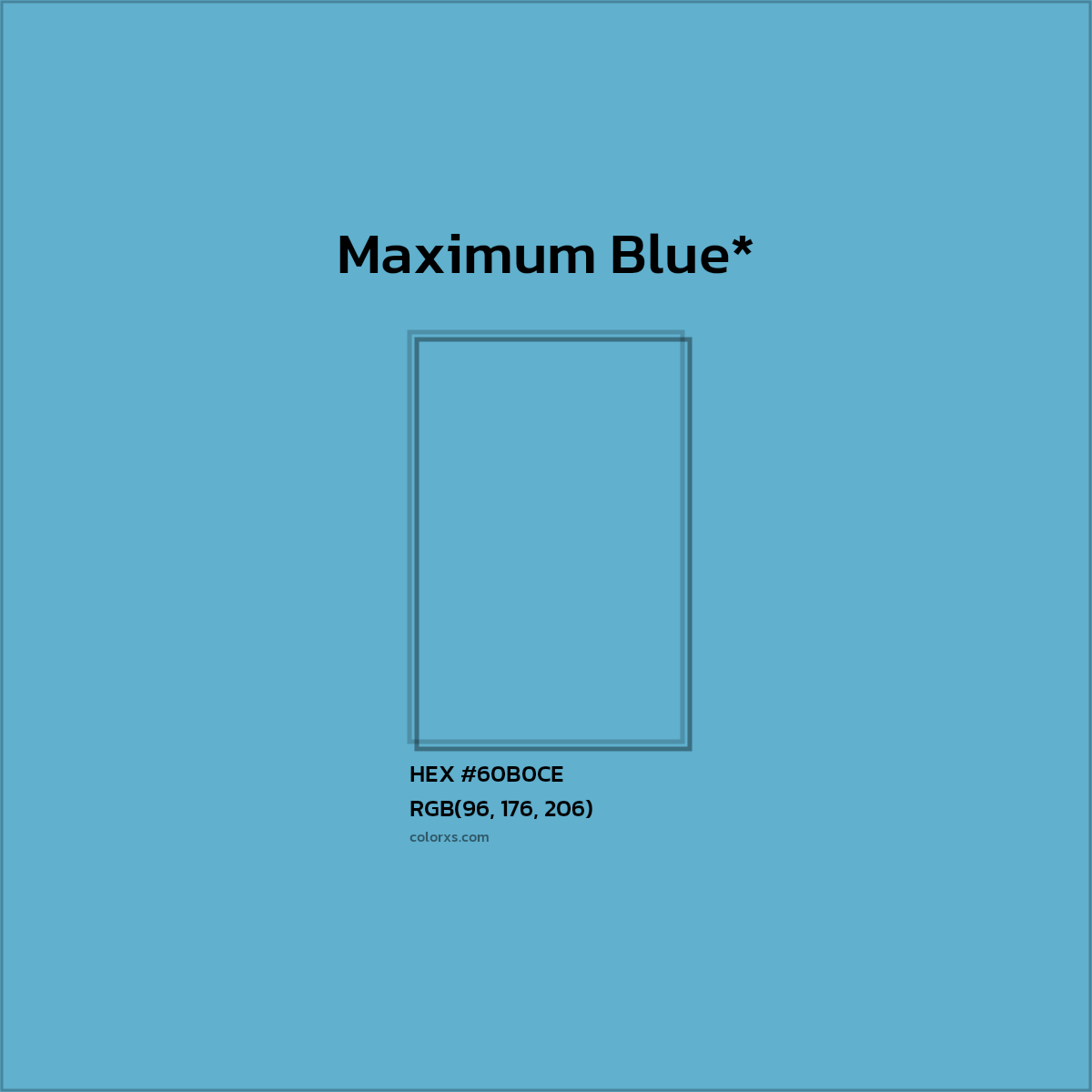 HEX #60B0CE Color Name, Color Code, Palettes, Similar Paints, Images