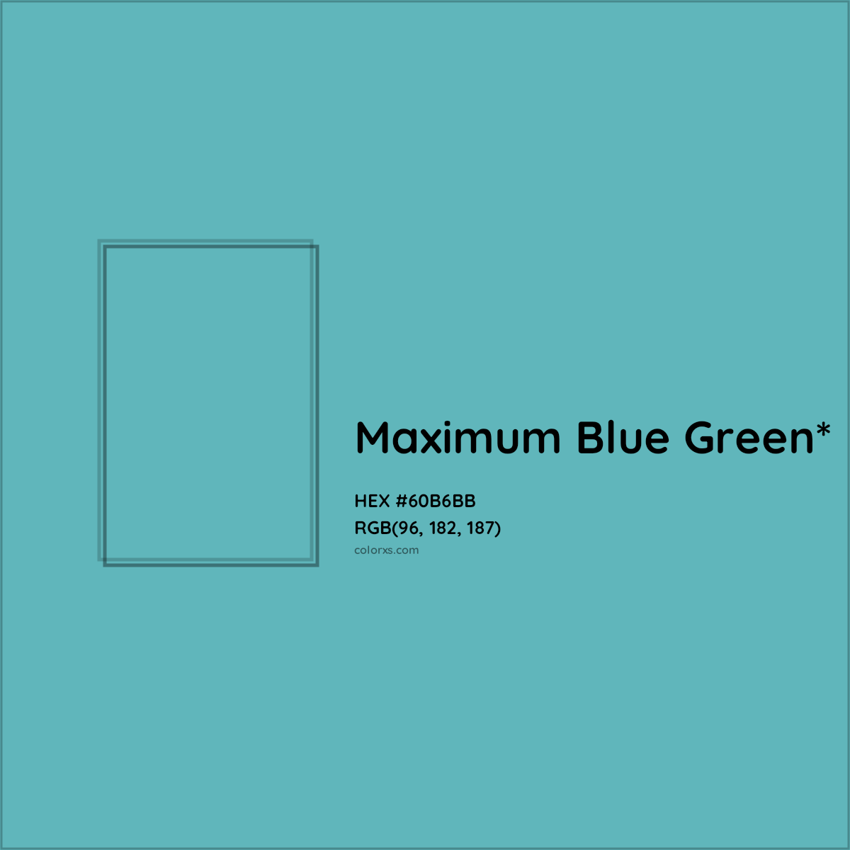 HEX #60B6BB Color Name, Color Code, Palettes, Similar Paints, Images