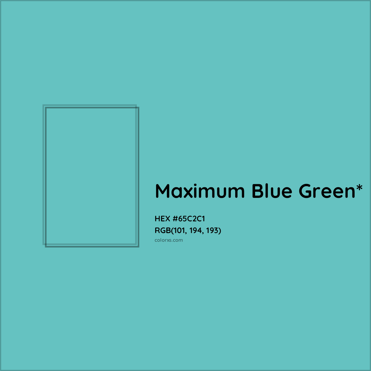 HEX #65C2C1 Color Name, Color Code, Palettes, Similar Paints, Images