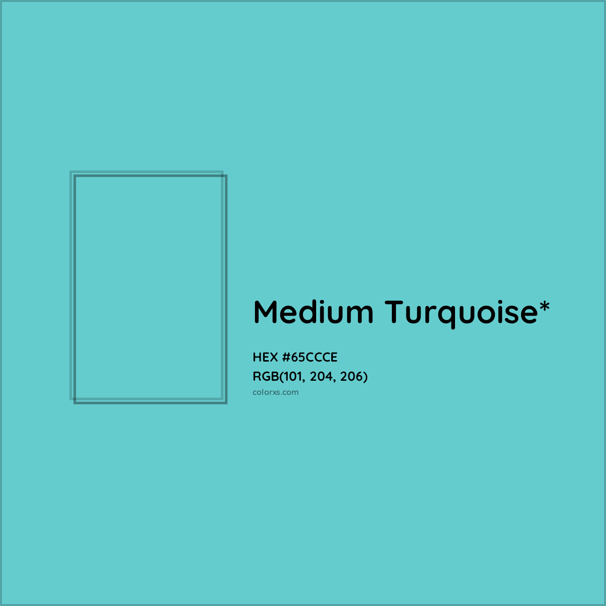 HEX #65CCCE Color Name, Color Code, Palettes, Similar Paints, Images