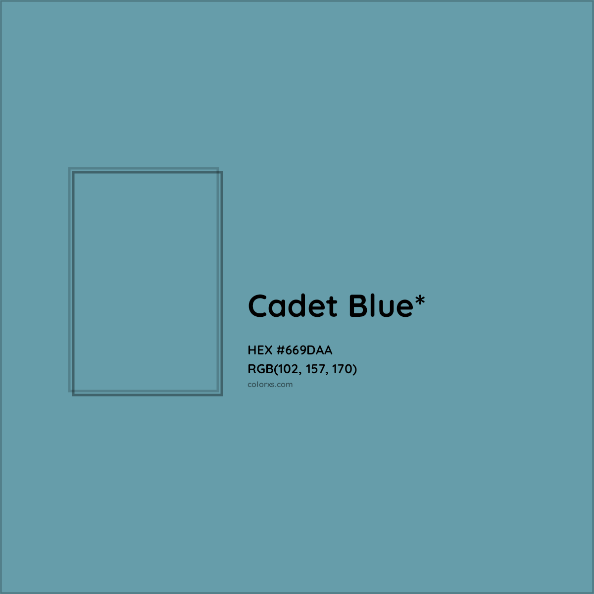 HEX #669DAA Color Name, Color Code, Palettes, Similar Paints, Images