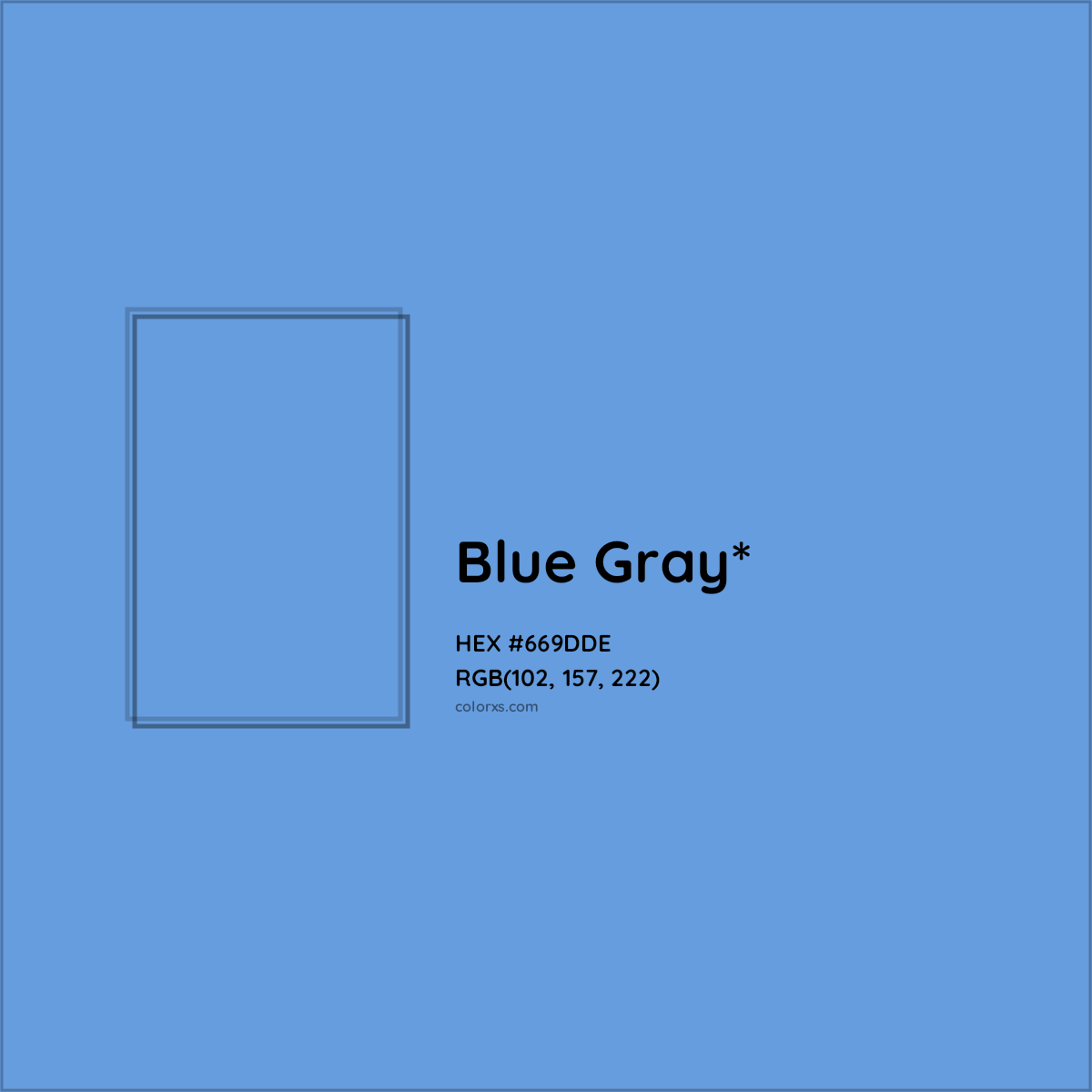 HEX #669DDE Color Name, Color Code, Palettes, Similar Paints, Images