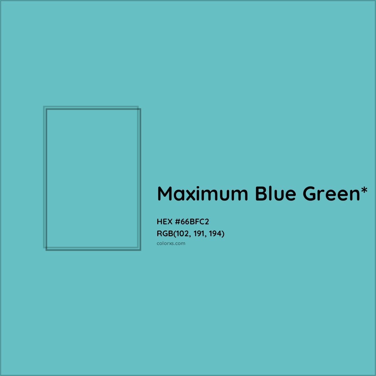 HEX #66BFC2 Color Name, Color Code, Palettes, Similar Paints, Images