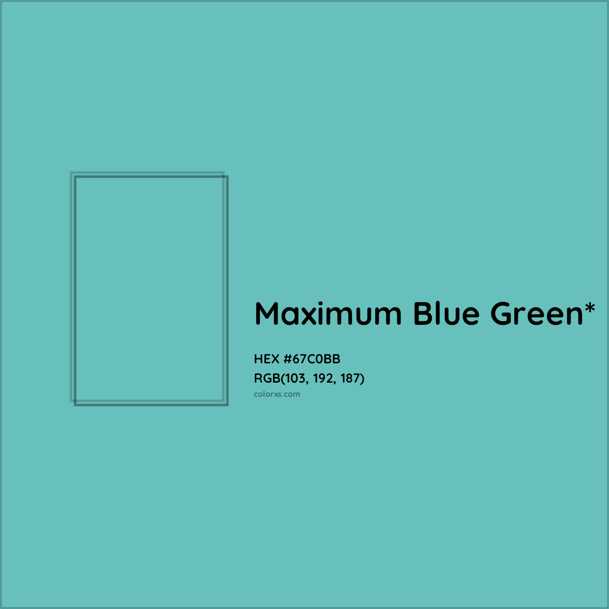 HEX #67C0BB Color Name, Color Code, Palettes, Similar Paints, Images