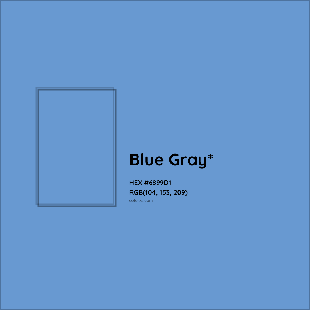 HEX #6899D1 Color Name, Color Code, Palettes, Similar Paints, Images